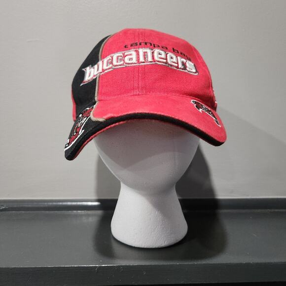 VTG Y2K Tampa Bay Buccaneers Reebok NFL Football Strapback Hat Cap OSFA - Picture 6 of 14